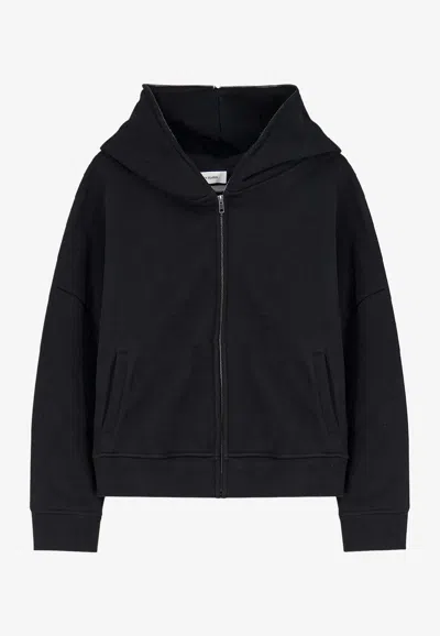 Entire Studios Zip-up Hooded Sweatshirt In Brown