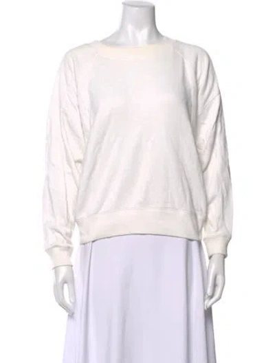 Pre-owned Entireworld Crew Neck Long Sleeve Sweatshirt In White
