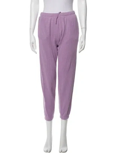 Pre-owned Entireworld Cutout Accent Sweatpants In Purple