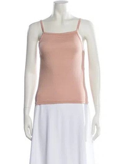 Pre-owned Entireworld Square Neckline Sleeveless Top In Pink