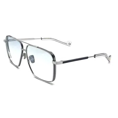 Entourage Of 7 Unisex Kerbs One Aviator Eyeglasses In Silver Navy In Metallic