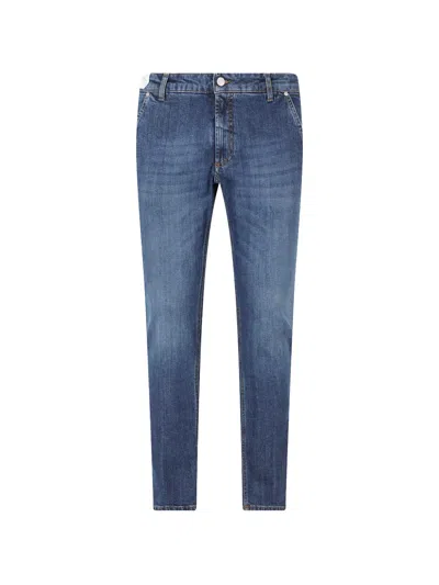 Entre Amis Andy Slim-fit Jeans In Blue