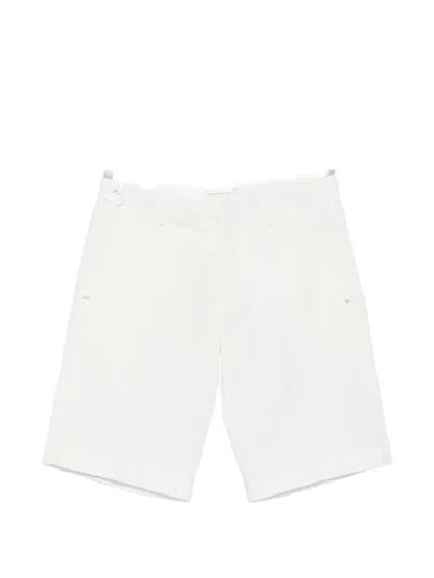 Entre Amis Danubio Belt-loop Shorts In White