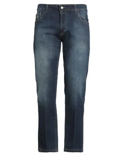 ENTRE AMIS ENTRE AMIS MAN JEANS BLUE SIZE 35 COTTON, ELASTANE