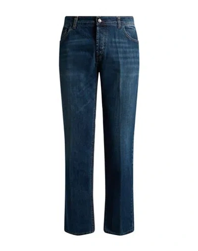 Entre Amis Man Jeans Blue Size 40 Cotton, Elastane