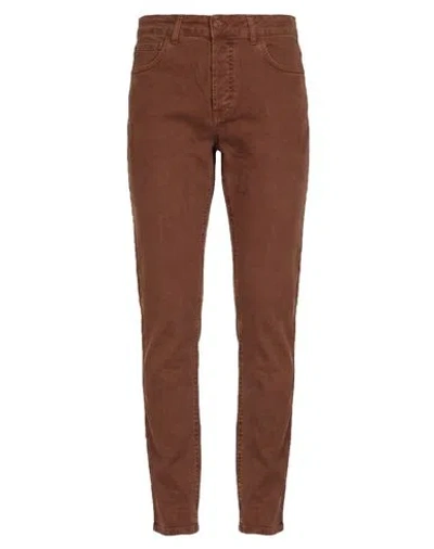 Entre Amis Man Jeans Brown Size 32 Cotton, Elastane