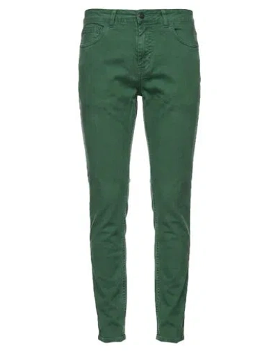 Entre Amis Man Jeans Green Size 36 Cotton, Elastane