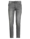 Entre Amis Man Jeans Grey Size 35 Cotton, Elastane In Gray