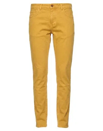 Entre Amis Man Jeans Marigold Size 31 Cotton, Elastane In Yellow