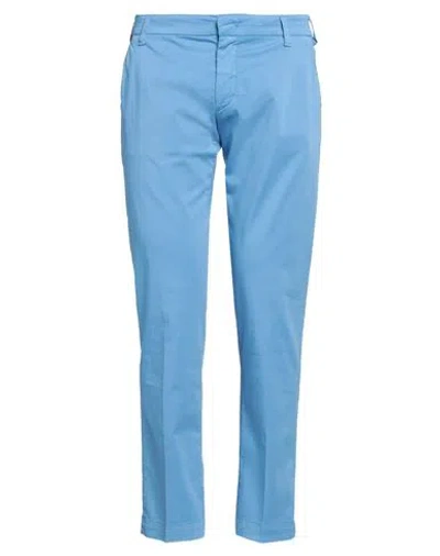ENTRE AMIS ENTRE AMIS MAN PANTS AZURE SIZE 34 COTTON, POLYESTER, ELASTANE