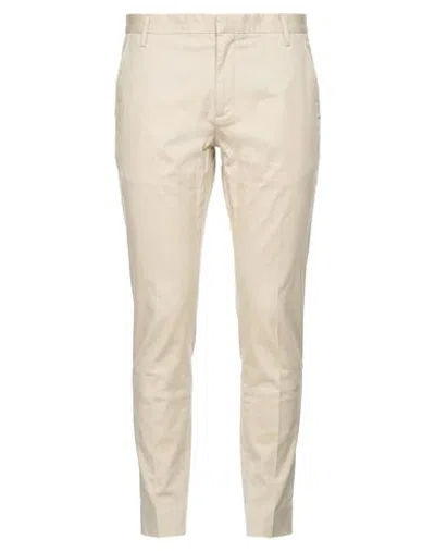 Entre Amis Man Pants Beige Size 38 Cotton, Elastane In White