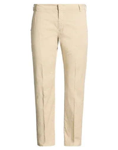 Entre Amis Man Pants Beige Size 38 Cotton, Elastane In Neutral