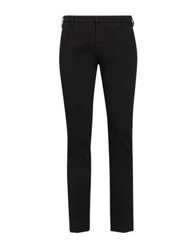 Entre Amis Man Pants Black Size 33 Cotton, Elastane In Multi