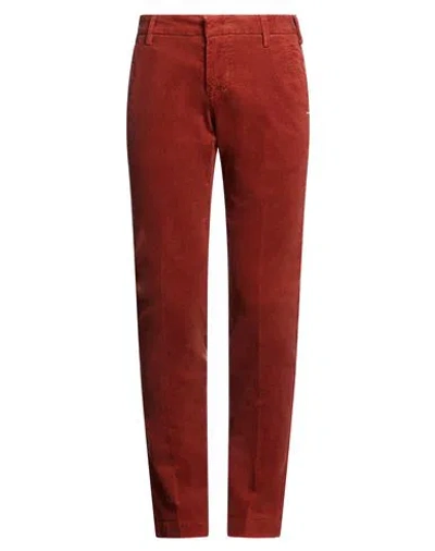 Entre Amis Man Pants Brick Size 30 Cotton, Elastane In Red