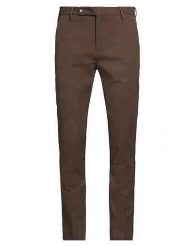 Entre Amis Man Pants Brown Size 33 Cotton, Nylon, Elastane