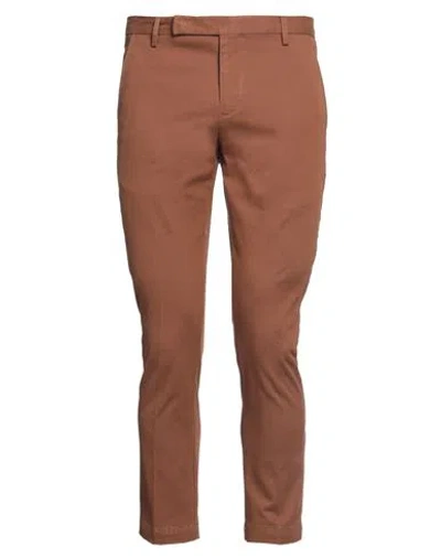 Entre Amis Man Pants Brown Size 32 Cotton, Elastane