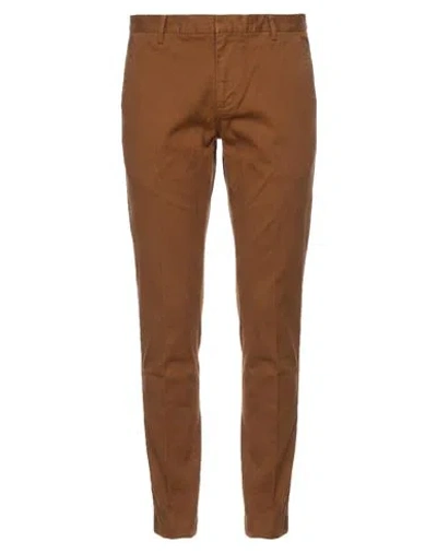 Entre Amis Man Pants Brown Size 36 Cotton, Elastane
