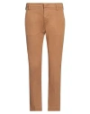 Entre Amis Man Pants Camel Size 34 Cotton, Elastane In Beige