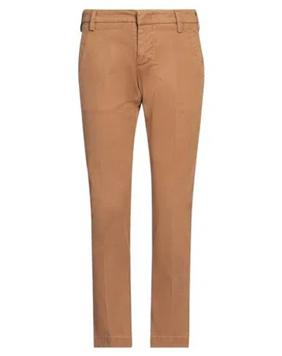Entre Amis Man Pants Camel Size 34 Cotton, Elastane In Beige