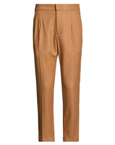 Entre Amis Man Pants Camel Size 29 Virgin Wool, Polyester In Gold