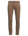 Entre Amis Man Pants Camel Size 30 Cotton, Elastane In Beige