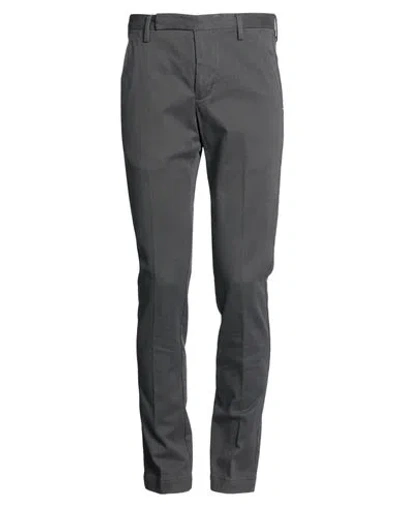 Entre Amis Man Pants Charcoal Size 31 Cotton, Elastane In Grey