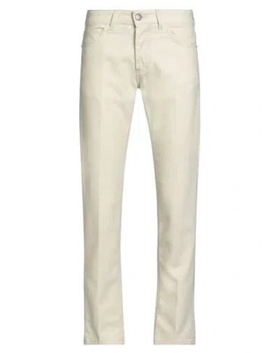 Entre Amis Man Pants Cream Size 32 Virgin Wool, Polyester In White