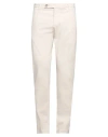 Entre Amis Man Pants Cream Size 36 Cotton, Elastane In White