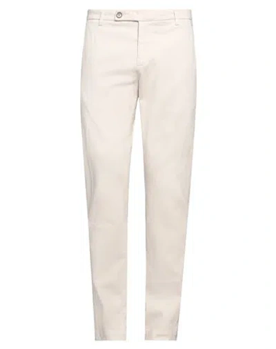 Entre Amis Man Pants Cream Size 36 Cotton, Elastane In White
