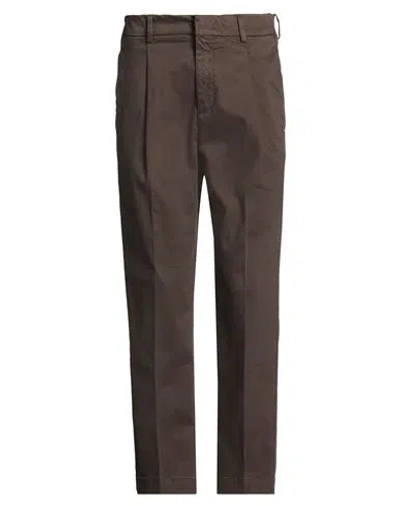 Entre Amis Man Pants Dark Brown Size 30 Cotton, Elastane