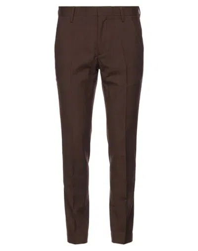 Entre Amis Man Pants Dark Brown Size 30 Polyester, Wool, Elastane