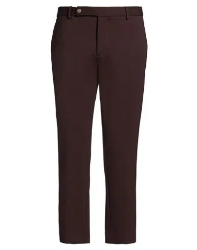 Entre Amis Man Pants Dark Brown Size 34 Viscose, Polyamide, Elastane