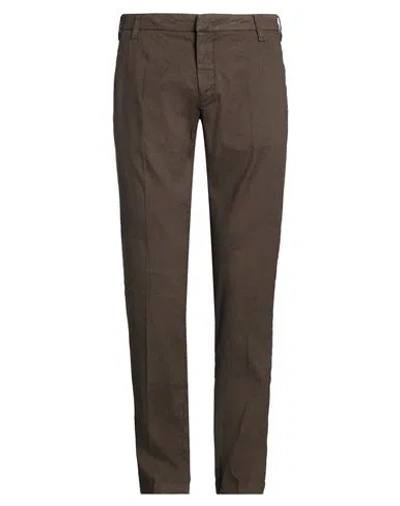 Entre Amis Man Pants Dark Brown Size 36 Linen, Cotton, Elastane