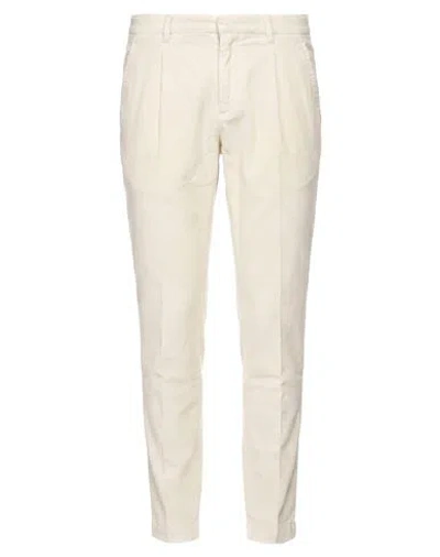 Entre Amis Man Pants Ivory Size 31 Cotton, Modal, Elastane In Gold