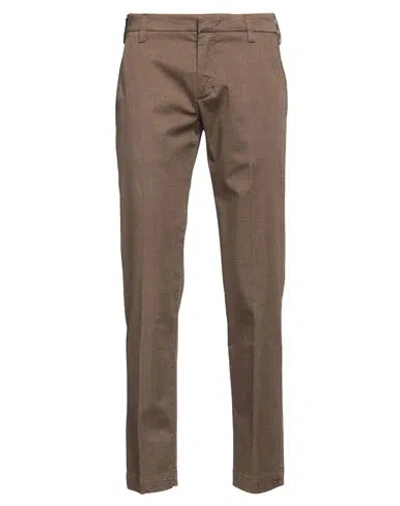 Entre Amis Man Pants Khaki Size 31 Cotton, Elastane In Beige