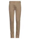 Entre Amis Man Pants Khaki Size 33 Cotton, Elastane In Beige