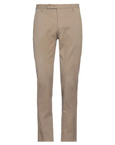 Entre Amis Man Pants Khaki Size 35 Cotton, Nylon, Elastane In Beige