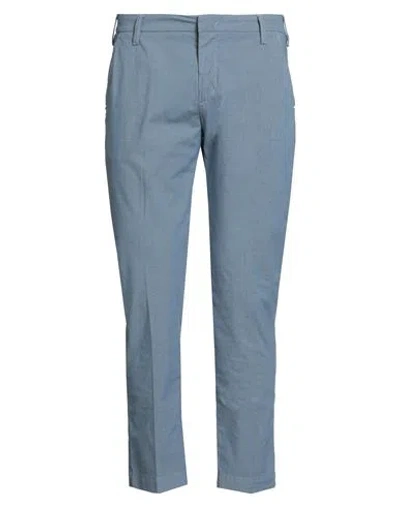 Entre Amis Man Pants Light Blue Size 34 Cotton, Polyester, Elastane