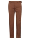 Entre Amis Man Pants Brown Size 33 Cotton, Nylon, Elastane In Beige
