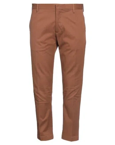 Entre Amis Man Pants Light Brown Size 31 Cotton, Elastane In Beige