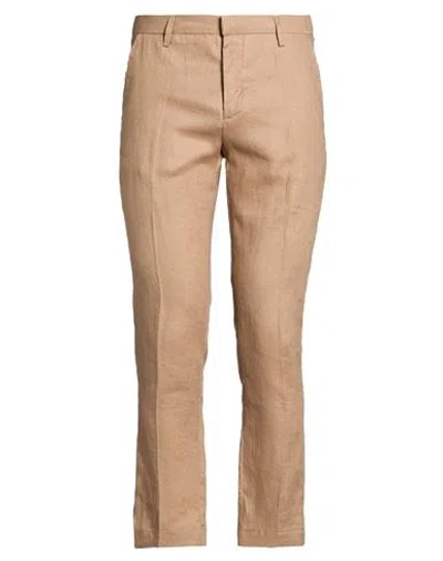 Entre Amis Man Pants Light Brown Size 34 Linen