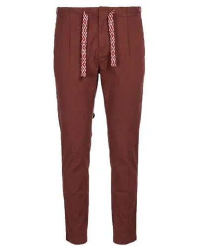 Entre Amis Man Pants Light Brown Size 35 Cotton, Lycra, Elastane In Beige