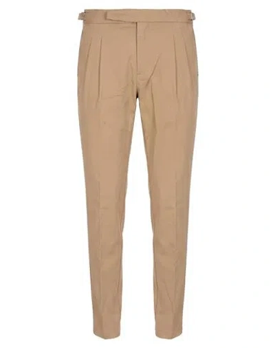 Entre Amis Man Pants Light Brown Size 35 Cotton, Polyamide, Elastane In Beige