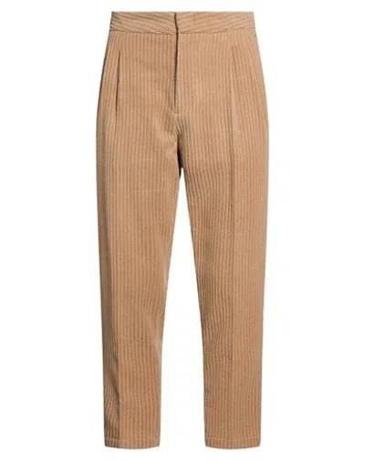 Entre Amis Man Pants Light Brown Size 38 Virgin Wool, Polyamide, Viscose