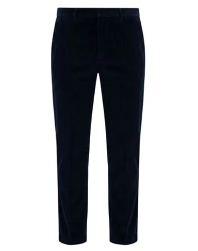 Entre Amis Man Pants Midnight Blue Size 36 Cotton, Elastane In Animal Print