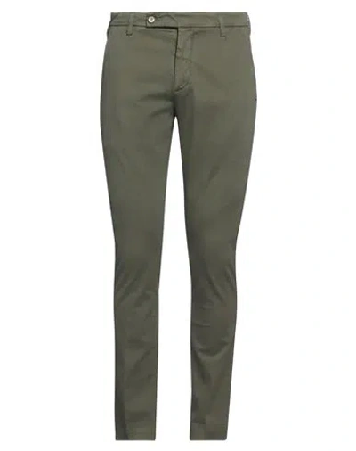Entre Amis Man Pants Military Green Size 32 Cotton, Elastane In Green
