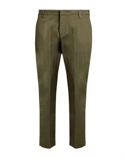 Entre Amis Man Pants Military Green Size 38 Cotton, Elastane In Multi
