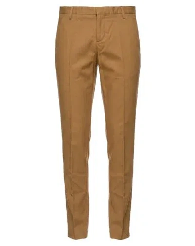 Entre Amis Man Pants Mustard Size 29 Cotton, Elastane In Brown