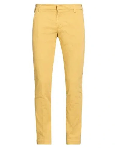 Entre Amis Man Pants Mustard Size 33 Cotton, Elastane In Yellow