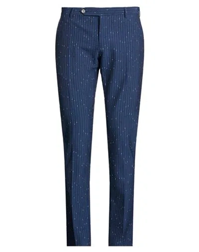 Entre Amis Man Pants Navy Size 31 Polyester, Virgin Wool, Elastane In Blue